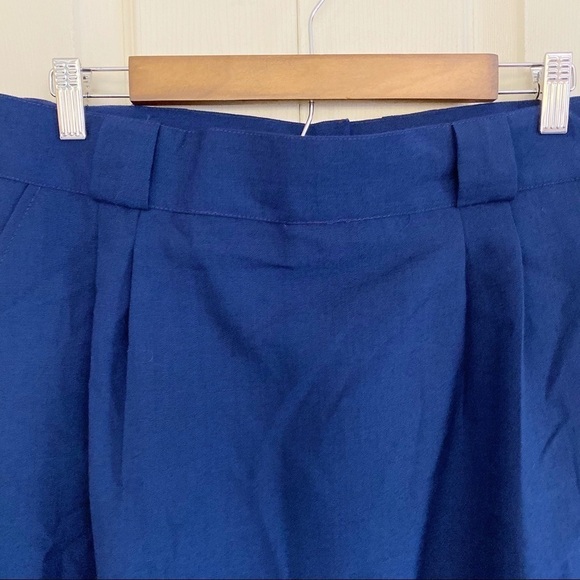 NWT Vintage Pleated Blue Knee Length Skirt - Picture 3 of 7